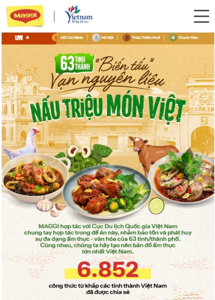 Nestlé và Cục Du lịch Quốc gia Việt Nam phát triển Bản đồ ẩm thực Việt tôn vinh giá trị văn hóa ẩm thực địa phương