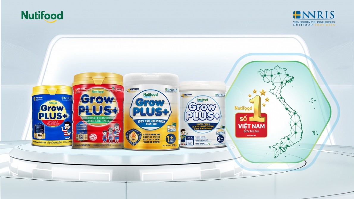 Nutifood GrowPLUS+: Khẳng định vị thế nhãn sữa trẻ em số 1 Việt Nam