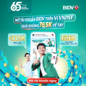 Ưu đãi khi liên kết BIDV trên Ví VNPAY