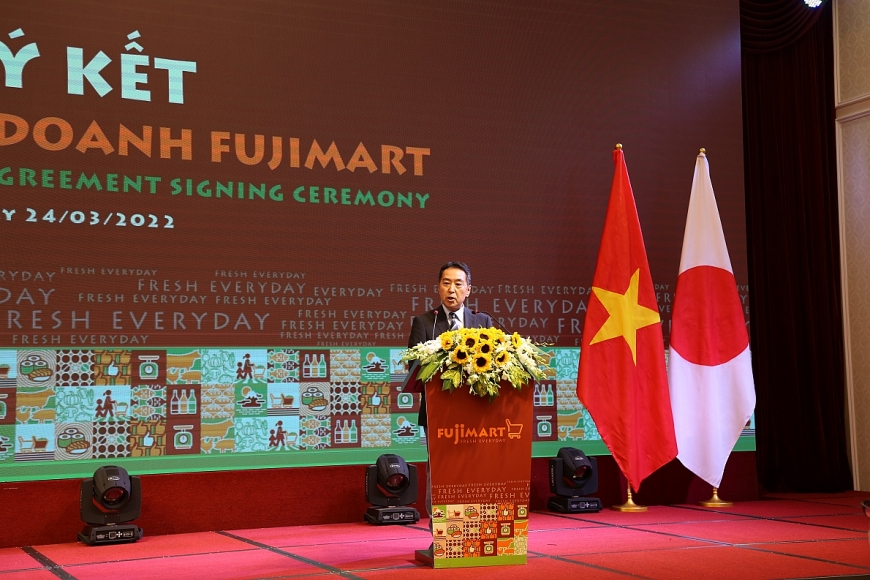 Ông Shiomi Keigo, Chủ tịch kiêm Tổng Giám đốc Tập đoàn Sumitomo khu vực châu Á và châu Đại Dương phát biểu tại sự kiện