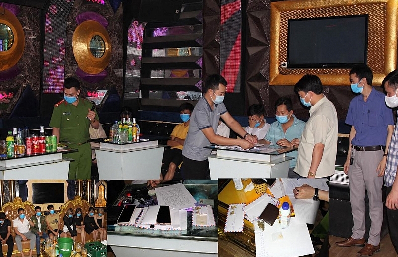 Cơ quan Công an bắt giữ các đối tượng và tang vật vụ án.
