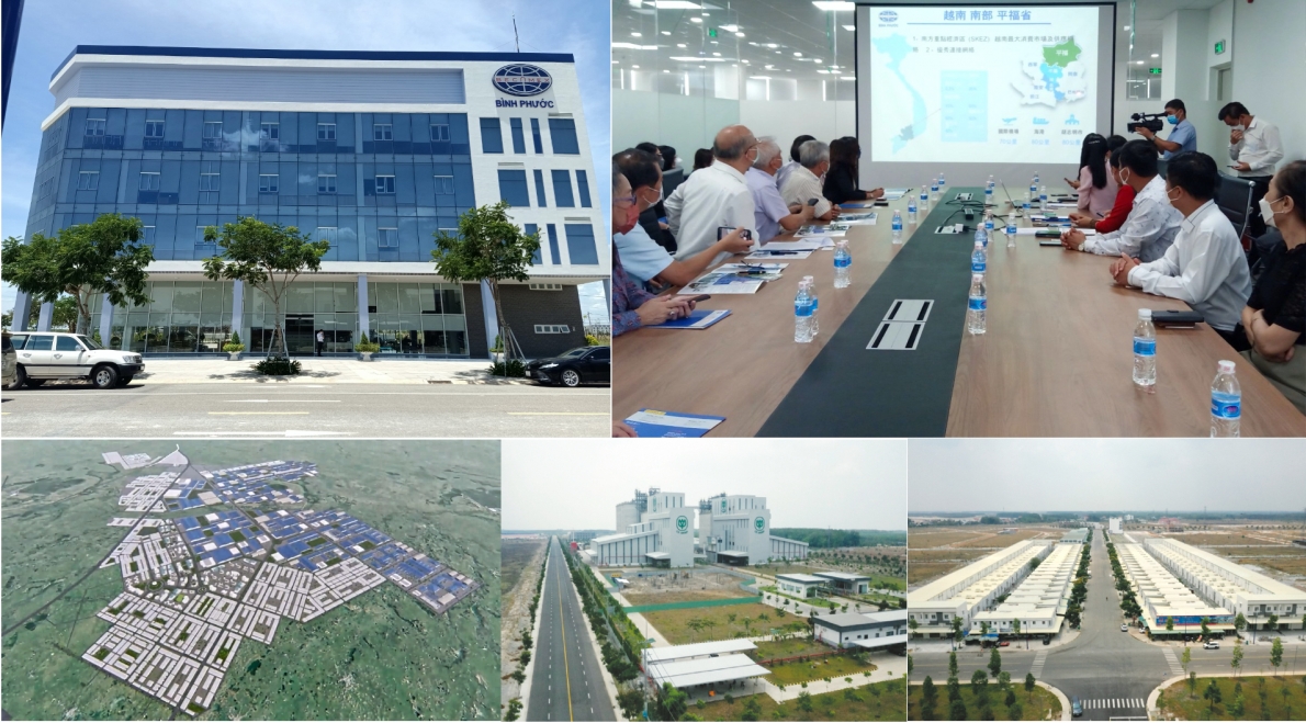 Đoàn doanh nghiệp Đài Loan (Trung Quốc) nghe đại diện KCN Becamex Bình Phước (huyện Chơn Thành) giới thiệu về những tiềm năng, lợi thế, cơ hội đầu tư tại KCN này