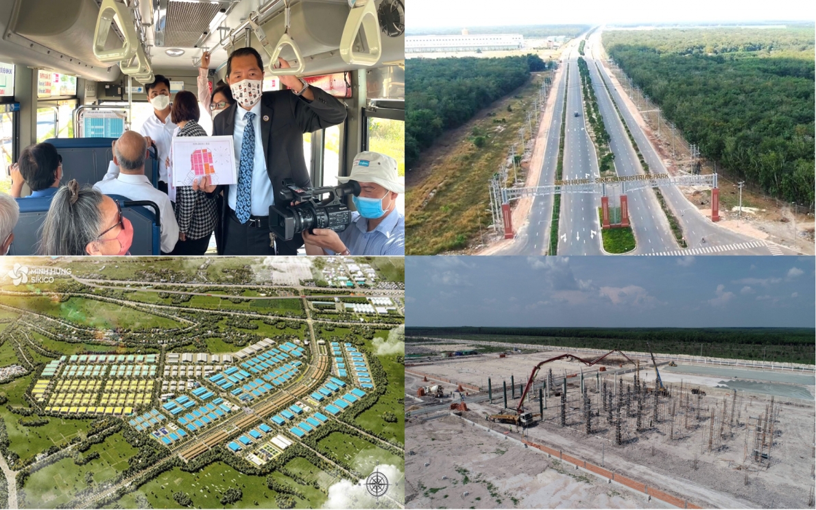 Đoàn doanh nghiệp Đài Loan (Trung Quốc) tham gia chuyến khảo sát thực địa tại KCN Minh Hưng - Sikico (huyện Hớn Quản)