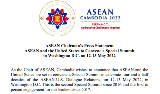ASEAN và Hoa Kỳ tổ chức Hội nghị Cấp cao đặc biệt tại Washington D.C