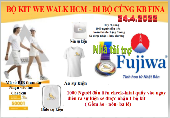 Công ty Fujiwa: Tài trợ chương trình đi bộ cùng KB Fina.