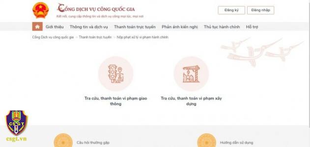 Hướng dẫn cách nộp phạt vi phạm giao thông trực tuyến