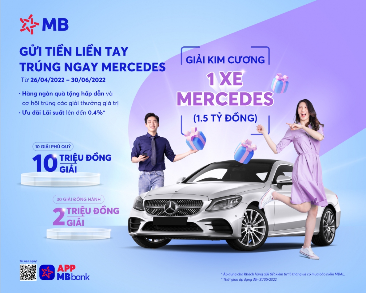 "Gửi tiền liền tay – Trúng ngay Mercedes" từ MB