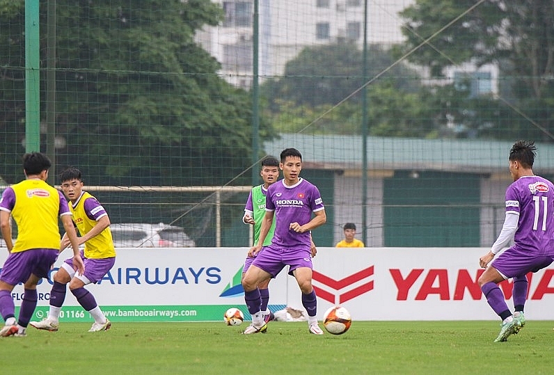 U23 Việt Nam trong buổi tập luyện chiều 24/4