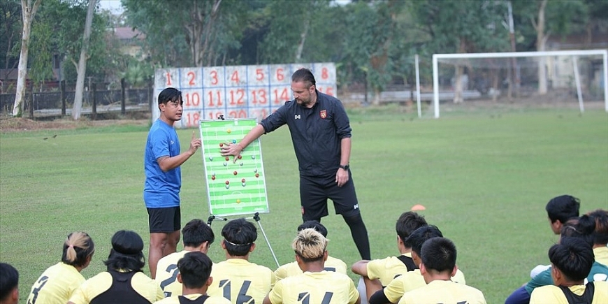 U23 Myanmar chuẩn bị kỹ càng, chu đáo và rất kín tiếng cho SEA Games 31. Ảnh: MFF