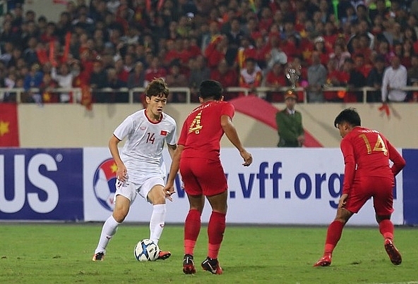 U23 Việt Nam ra quân gặp U23 Indonesia. Ảnh: Báo Giao thông