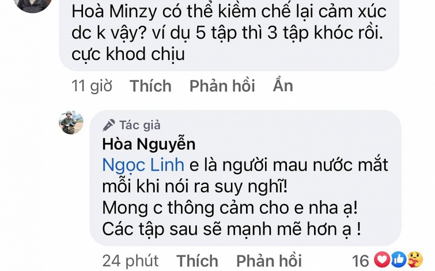 Hòa Minzy giải thích lý do mau nước mắt trong chương trình