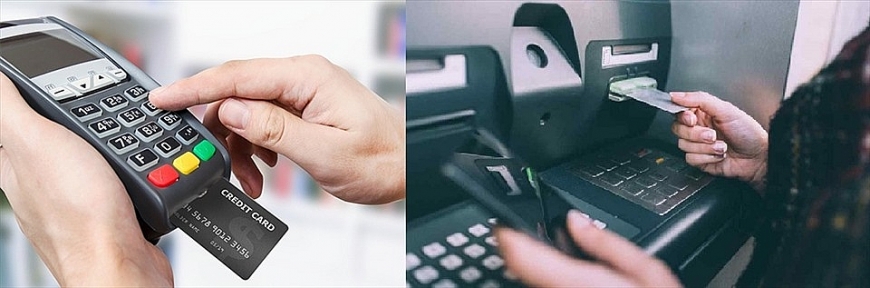 Người dân có thể rút tiền tại ATM bằng thẻ CCCD gắn chip. Ảnh minh hoạ: