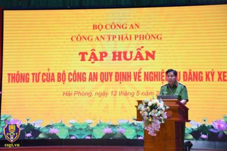 Công an TP Hải Phòng tập huấn nghiệp vụ đăng ký xe cho Công an cấp huyện, Công an cấp xã