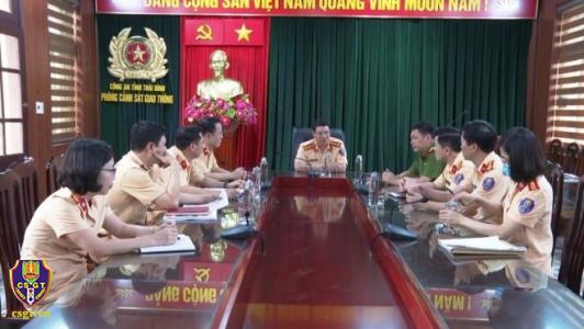 Lãnh đạo Cục CSGT kiểm tra công tác đăng ký xe tại Thái Bình