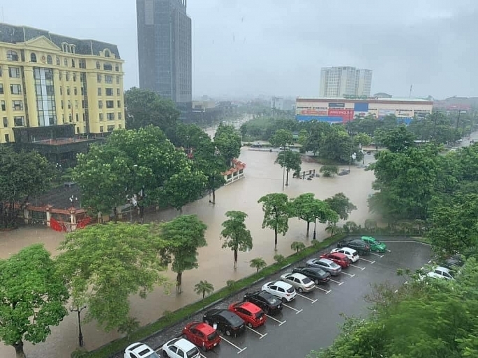 ngập lụt ở Vĩnh yên
