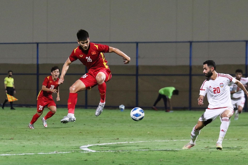 U23 Việt Nam đã có trận đấu tập với U23 UAE. Ảnh: VFF
