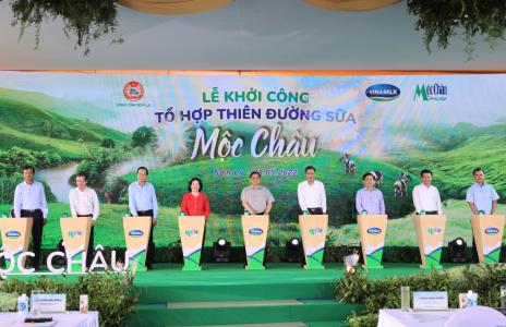 Mộc Châu Milk và Vinamilk chính thức khởi công Dự án Tổ hợp Thiên đường sữa Mộc Châu