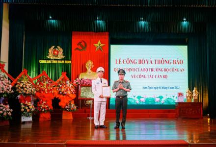 Bổ nhiệm lãnh đạo Cục C04, tân Giám đốc Công an Nam Định