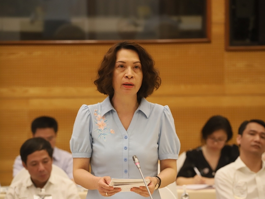 Thứ trưởng Bộ Y tế Nguyễn Thị Liên Hương tại cuộc họp báo.