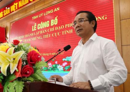 Thành lập Ban Chỉ đạo phòng, chống tham nhũng, tiêu cực tỉnh Long An