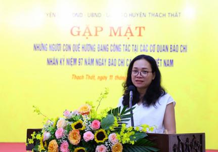 UBND huyện Thạch Thất, TP Hà Nội gặp mặt người con quê hương công tác trong lĩnh vực báo chí