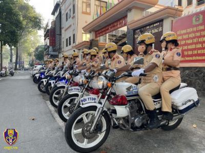 CSGT TP Hồ Chí Minh ra quân thực hiện cao điểm kiểm tra, xử lý các hành vi vi phạm TTATGT trên địa bàn đảm trách
