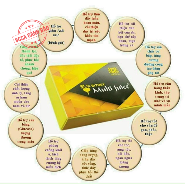 Cảnh báo kinh doanh đa cấp liên quan đến sản phẩm Multi Juice và Lucenta