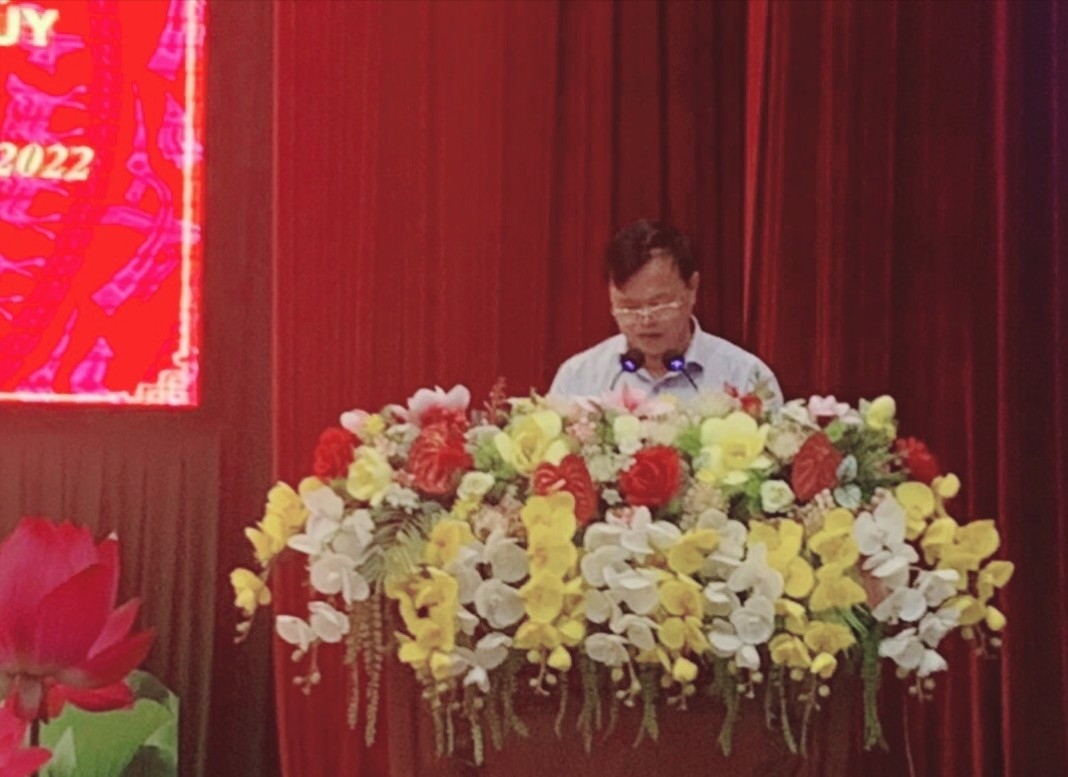 Chủ tịch UBND tỉnh Đồng Nai Cao Tiến Dũng phát biểu tại hội nghị