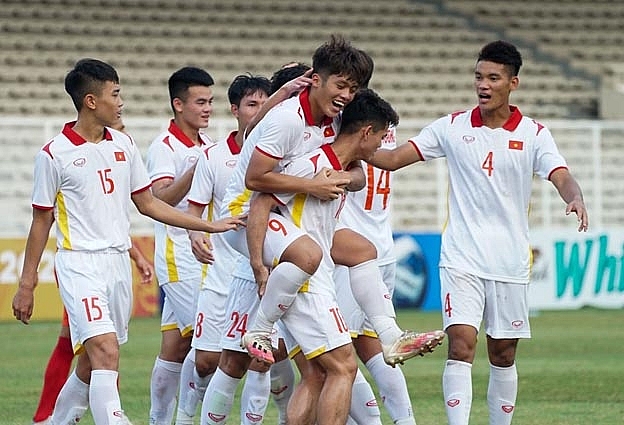 U19 Việt Nam sẵn sàng cho trận đấu với . Ảnh: VFF