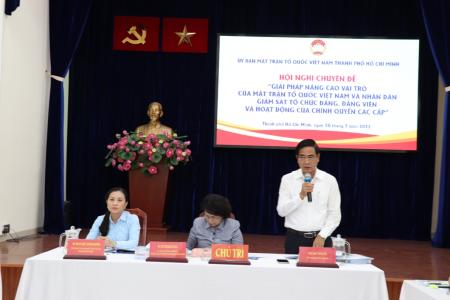 Thực hiện nghiêm kết luận và kiến nghị sau giám sát của Ủy ban MTTQ TP Hồ Chí Minh