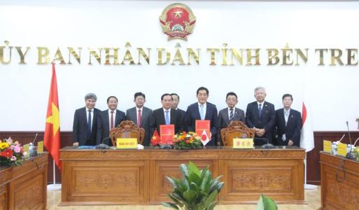 Bến Tre ký kết hợp tác với tỉnh Ehime, Nhật Bản