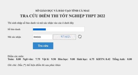 Sở GD&ĐT Cà Mau báo cáo về việc thí sinh bị điểm 0 vì ngủ quên