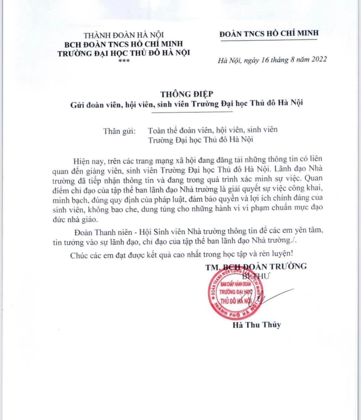 Tạm dừng công việc đối với thầy giáo bị cáo buộc quấy rối nữ sinh trong kỳ học quân sự