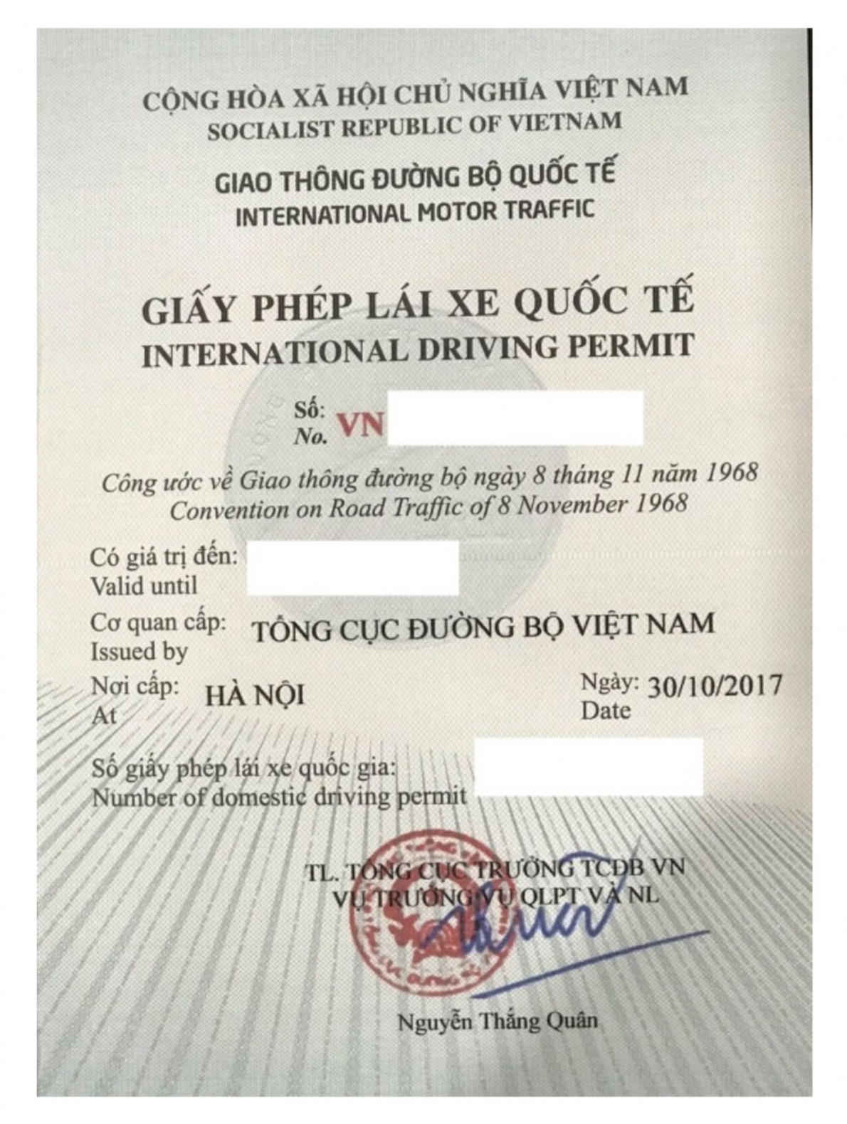 Ảnh minh họa Giấy phép lái xe quốc tế IDP trong thực tế