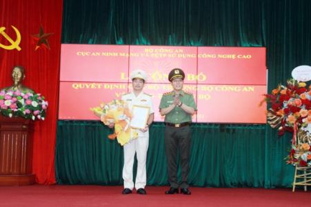 Điều động, bổ nhiệm Giám đốc Công an tỉnh giữ chức Phó Cục trưởng An ninh mạng