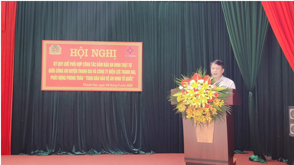 Ký kết Quy chế phối hợp giữa Công an huyện và Điện lực Thanh Oai