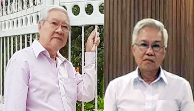 Hai bị can Hùng (bìa trái) và Định. Báo CAND