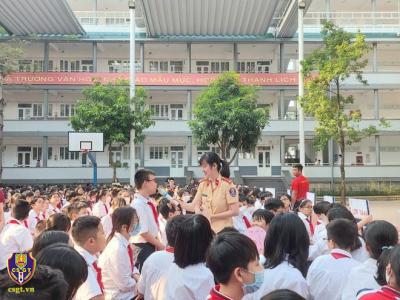Giao lưu tuyên truyền ATGT cho hơn 800 học sinh THCS ở Hà Nội