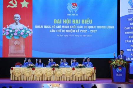 Khai mạc Đại hội Đoàn Khối các cơ quan Trung ương khóa IV: Xung kích, sáng tạo, kịp thời