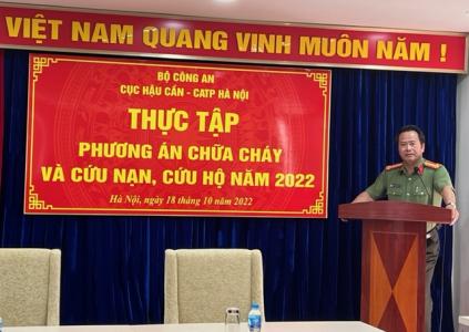 Diễn tập, bảo đảm an toàn PCCC các cơ quan Bộ tại Hà Nội