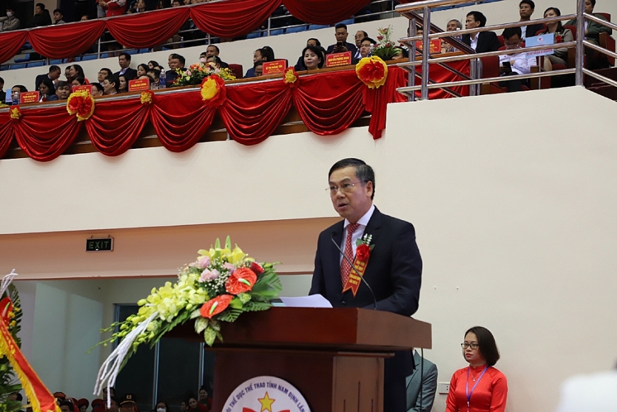 Phó Chủ tịch UBND tỉnh Nam Định - Trần Lê Đoài khai mạc Đại hội