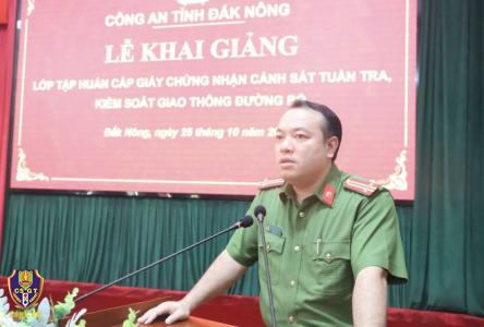 Tập huấn cấp giấy chứng nhận Cảnh sát tuần tra kiểm soát giao thông đường bộ