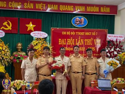 Đại hội chi bộ Đội TTKS giao thông đường bộ cao tốc số 7 nhiệm kỳ 2022-2025 thành công tốt đẹp