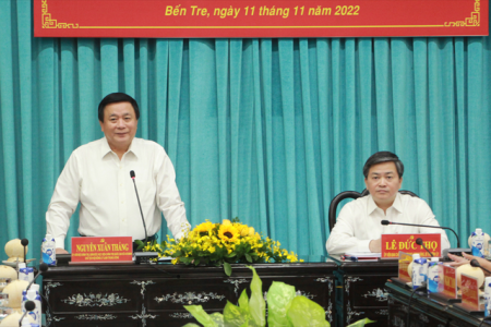 Đoàn công tác Trung ương làm việc với Ban Thường vụ Tỉnh ủy Bến Tre