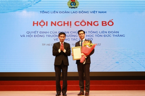 Tiến sĩ Trần Trọng Đạo làm Hiệu trưởng Trường ĐH Tôn Đức Thắng