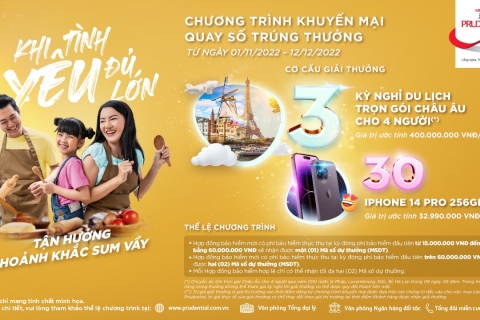 Prudential Việt Nam triển khai chương trình khuyến mại đặc biệt bày tỏ “Gắn kết yêu thương”