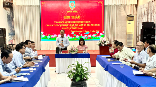 Bộ Tư pháp tổ chức Hội thảo về kinh nghiệm thực hiện chuẩn tiếp cận pháp luật