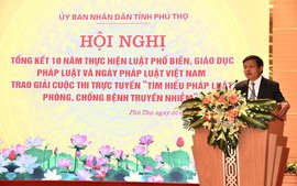 Phú Thọ tổng kết 10 năm thực hiện Luật phổ biến, giáo dục pháp luật
