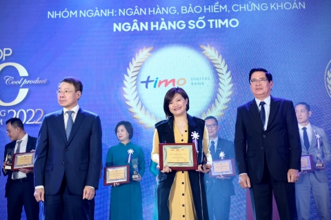 Ngân hàng số Timo được vinh danh TOP 10 tin dùng Việt Nam 2022