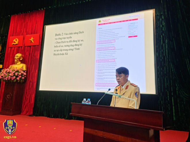 Tập huấn quy trình giải quyết thủ tục hành chính mức độ 3,4 thuộc lĩnh vực CSGT